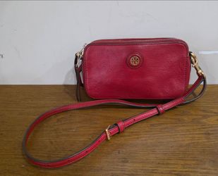 Tory burch red Soft Leather small Crossbody Bag