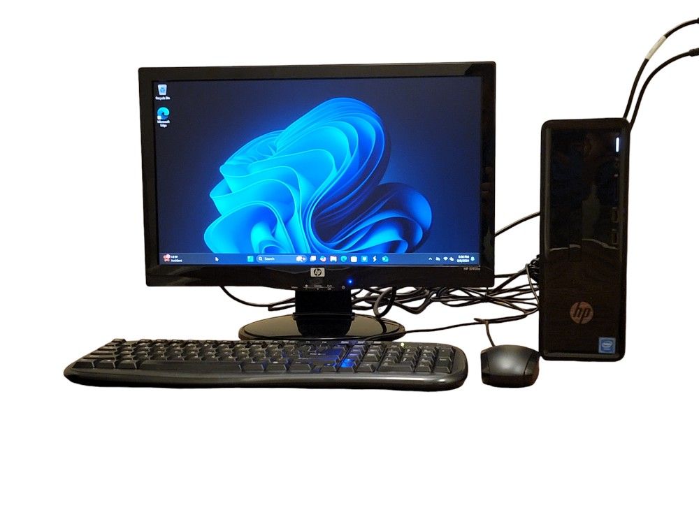 HP Slim Desktop 290-p0xxx with Monitor, Keyboard and Mouse Wi-Fi  and Bluetooth 500GB Hard Driver 8.00 GB RAM