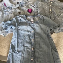 Franela, Vestido Y Chaqueta Carter’s Talla 4 Y 5 