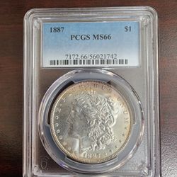 1887 PCGS MS66 Morgan