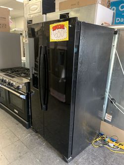 Black Amana “35 1/2 Refrigerator