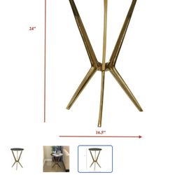 Urban Designs Round Gold Leaf Accent End Table