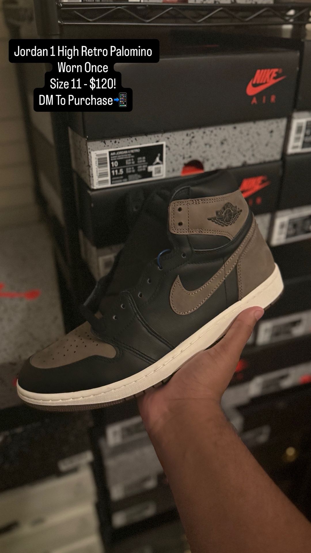 Jordan 1 Retro High Palomino Size 11 Worn Once!
