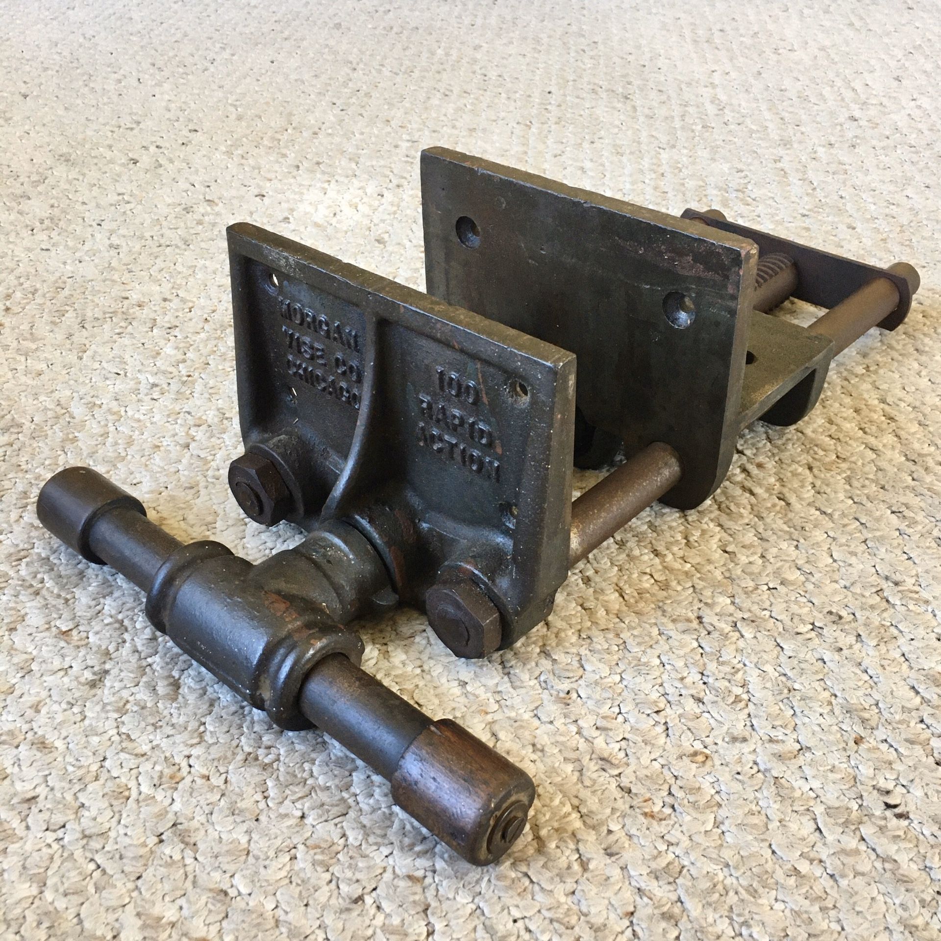 Vintage Morgan Woodworking Under Bench Mount 9” Vise No. 100 w/ Quick Release