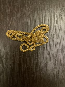 22K Gold Rope Chain: Brand New