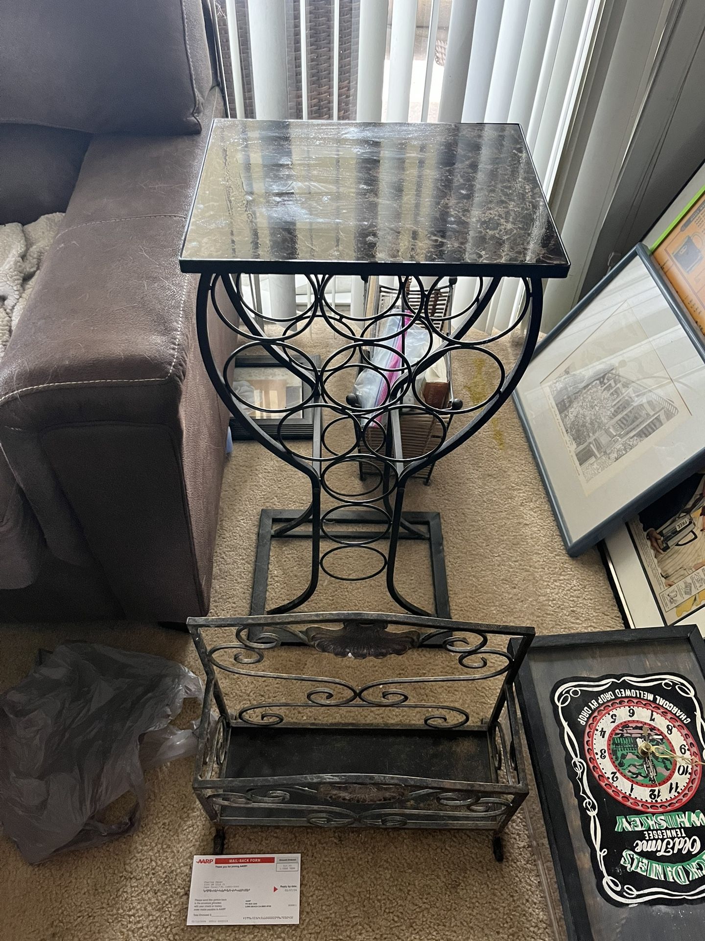 Table Wine, Rack With Book Holder.