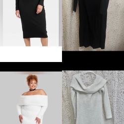 set of 2 off shoulder maxi dresses