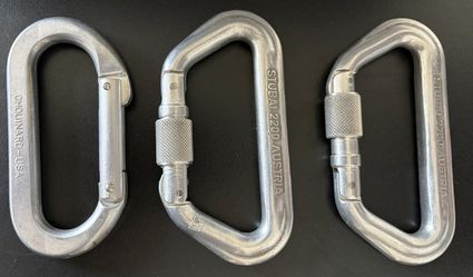 3 Vintage carabiners