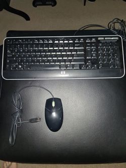 Hewlett packard keyboard and mouse combo both usb supported , model , ku 0841  H.P. mouse included!