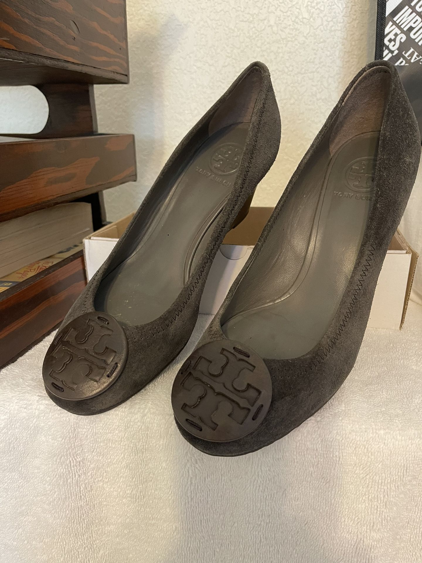 Tory Burch High Heel Dark Green Shoes  Size 8.5