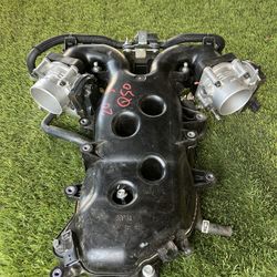 2020 Infiniti Q50 3.0L Upper Intake Manifold With Throttle Bodies 