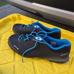 Shimano MT3 SH-MT301 Mountain Touring Cycling Black Blue Men's Shoes 12