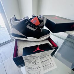 NIKE AIR JORDAN 3 RETRO _ BLACK CEMENT JORDAN 3 RETRO 