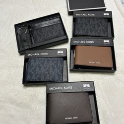 Authentic Michael Kors Men’s  Leather Wallets (New With Tags)
