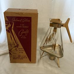 Inland Glass Golden Triangle Carafe with Warmer