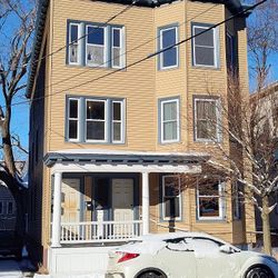 Very clean In-Town bright and sunny 3rd floor unit. This 4 bedroom unit is freshly painted, refinished hard floors throughout, new dark laminate kitch