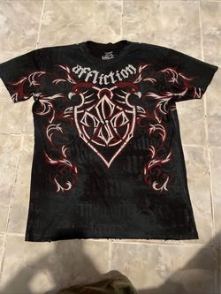 Affliction Men’s T-Shirt XL Georges St-Pierre Rush MMA Graphic Biker
