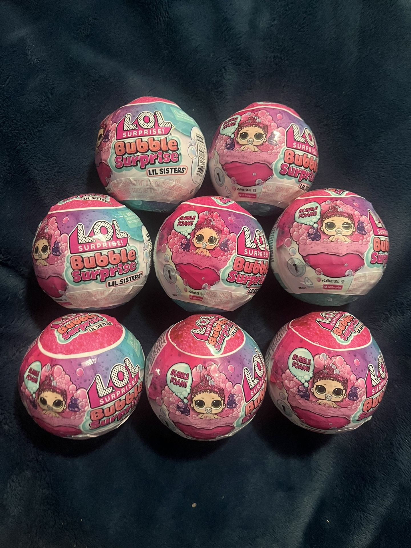 LOL Surprise Lil Sisters Bubble Surprise & SOOO MINI SERIES 1 Lot Of 8 Balls