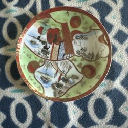 Vintage RARE Hand Painted Plate 5 1/2 Inches 