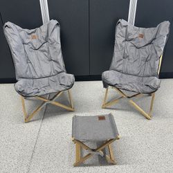 Kuma Yoho Butterfly Chairs & Foot Stool (Airstream)