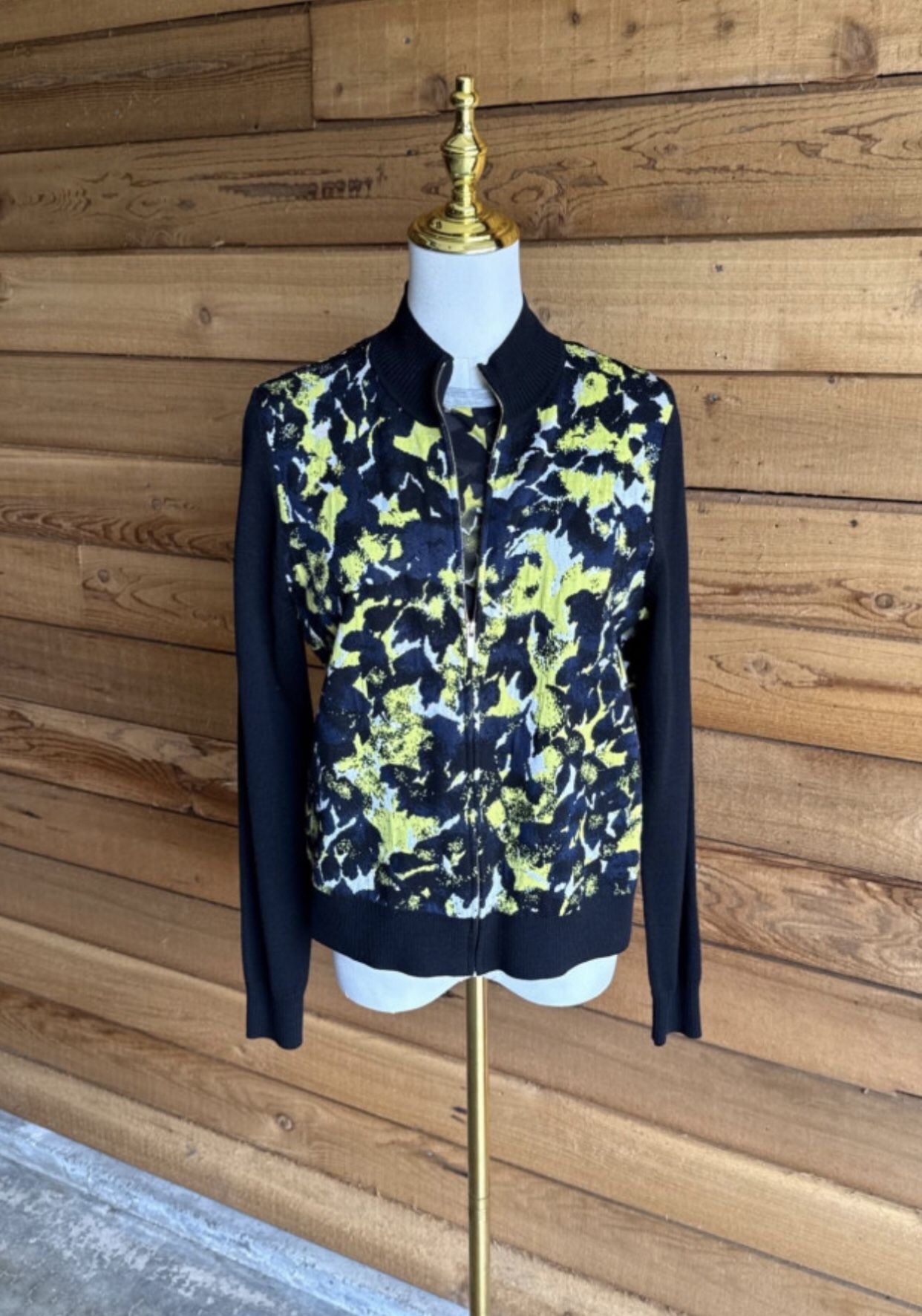 ST JOHNS Black Multi Sweater Duo- Sz S