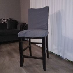 2 PAIR WOOD BAR DOOR CHAIRS (GOOD CONDITION)