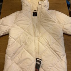 Rip Curl Shorebreak Puffer Jacket In Off White