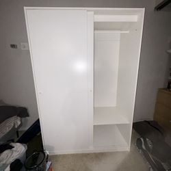 White Wardrobe With Sliding Door
