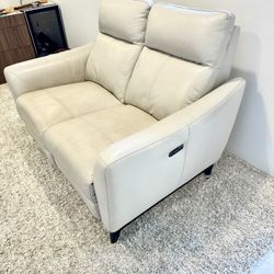 Leather Power Reclining Loveseat / Sofa
