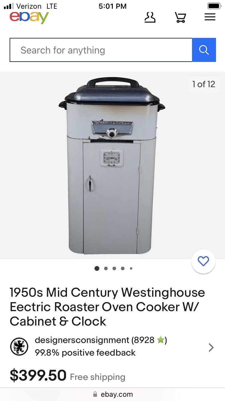 1950s Westinghouse Slow Cooker & Cabinet