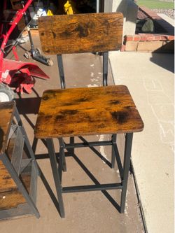 Stool and Rustic Utility Carts