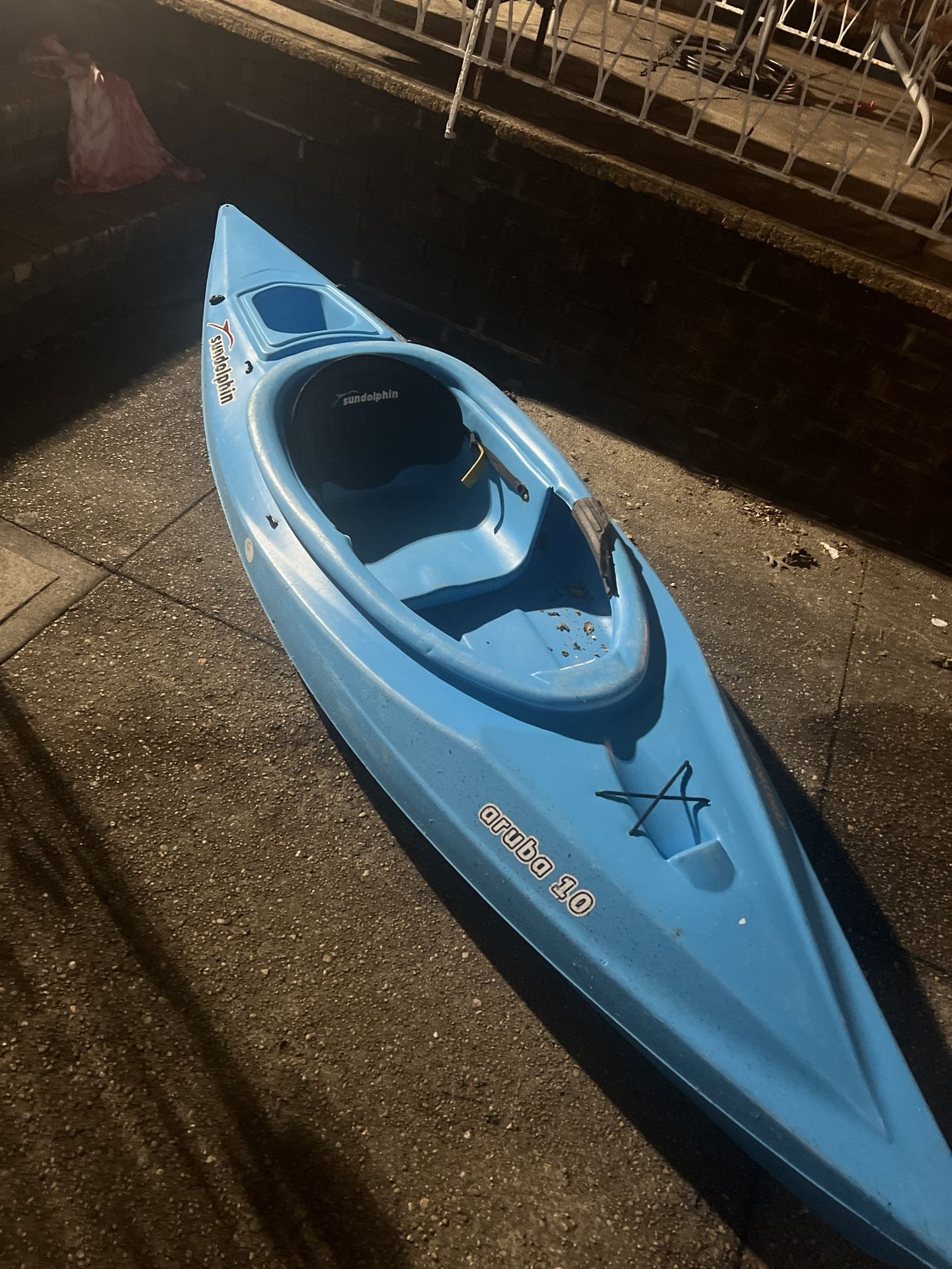 Aruba 10 SS Sit in Kayak, 1 Person Fishing Kayak for Adults, Carries Weight Up to 250 lbs (Ocean Berry-10ft)