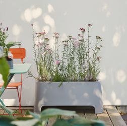 Planter, gray, outdoor 35x15