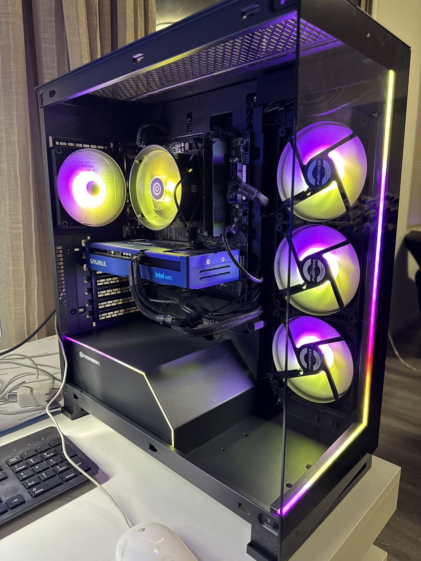 CyberPower Gaming PC, Amd Ryzen 5, Intel Arc B580, 16 GB Of Ram, 1 TB NVME SSD, Windows 11