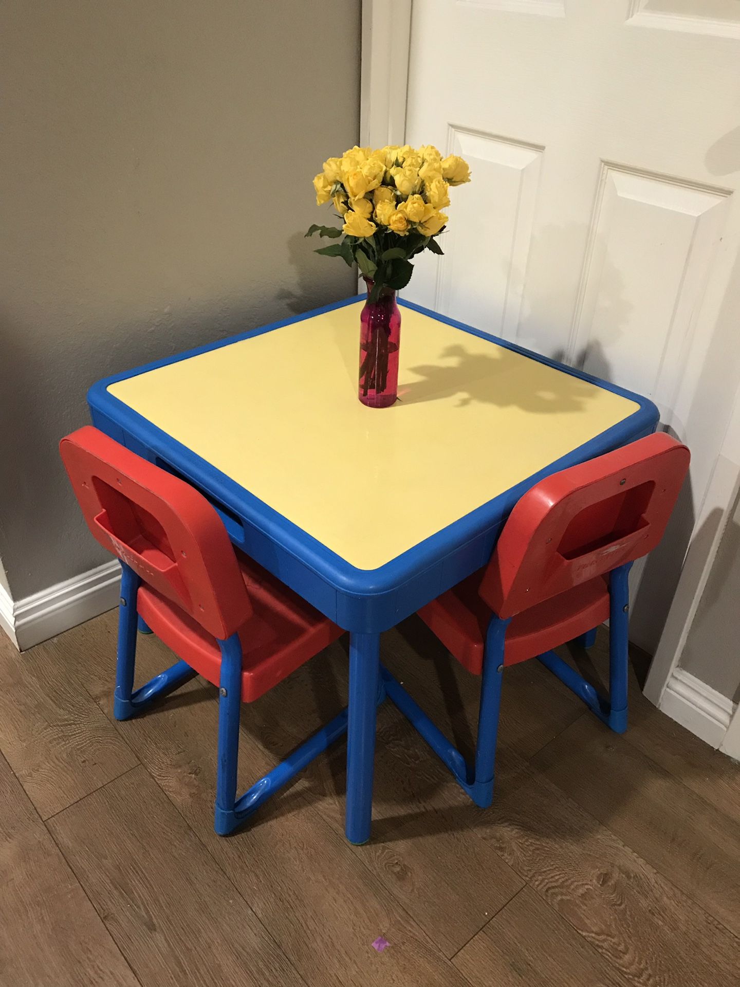Vintage 1985 Fisher Price kids table and chairs