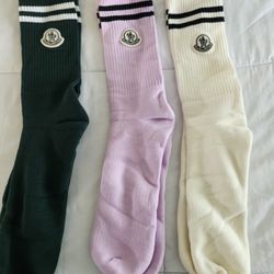 Moncler Socks Three- Pack Multicolor Striped