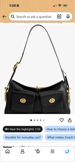 Coach Turlock haversach black bag