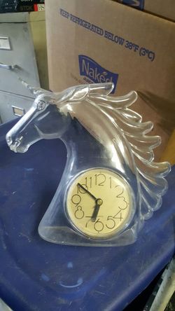 Desk or wall mount clock horse shaped