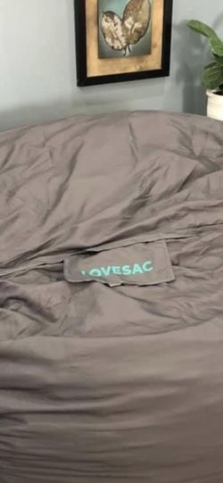 Love Sac Super sac With Brand New Unopened Padded Velvet Taupe Cover