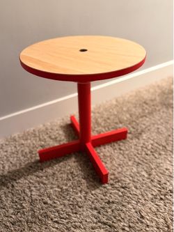 IKEA Small Red Side Table w/ Storage