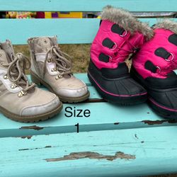 Girls Boots Size 1