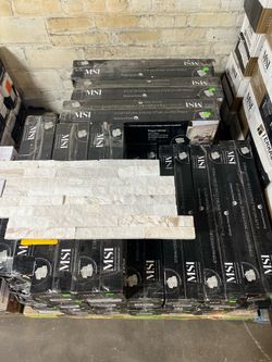Royal White Ledger Panel MSI Splitface Quartzite Wall Tile 6x24