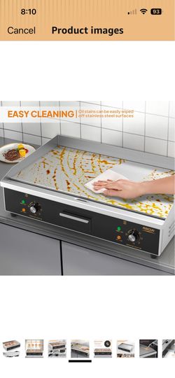 New in box 30” electric flat griddle.  Plancha nueva