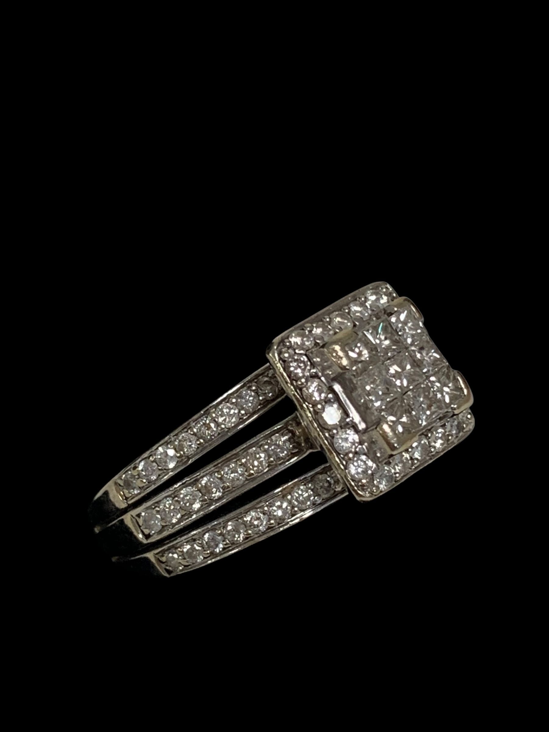 White gold diamond ring #31112