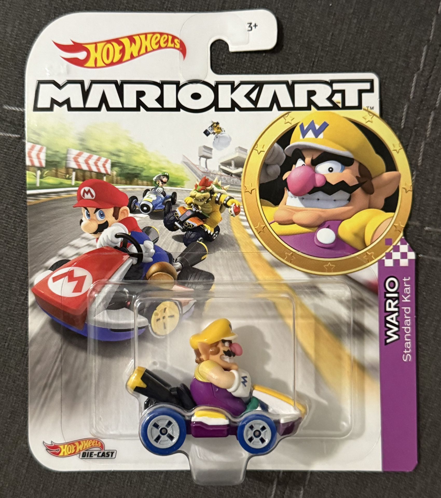 Hot Wheels Mario Kart WARIO STANDARD KART Diecast 1:64 Scale - Brand New NIB