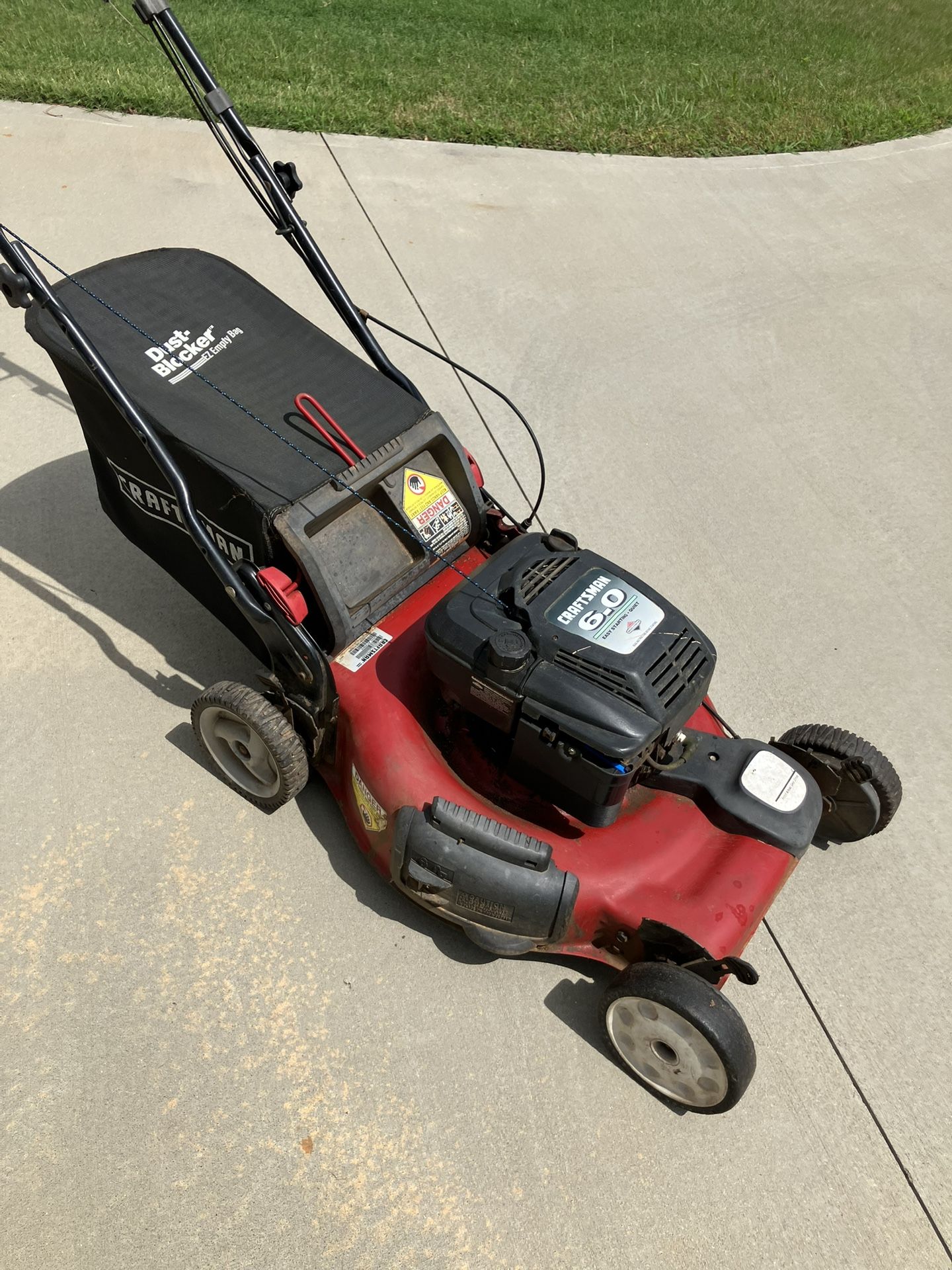 Big Self Propelled Craftsman Lawn Mower Runs Perfect, I Accept broken Mowers In Trade!