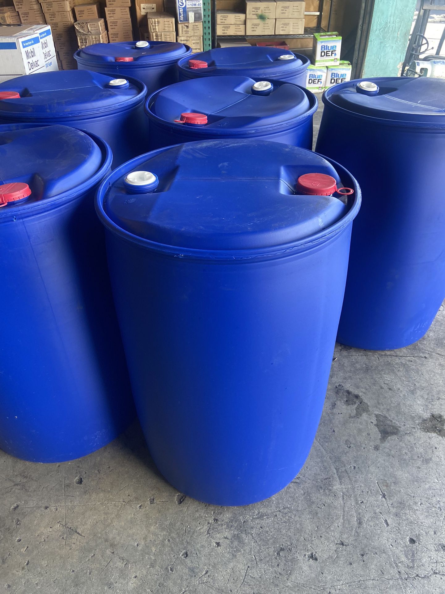 PLASTIC 55 GALLON DRUMS FOOD GRADE CLEAN VERY GOOD CONDITION $20