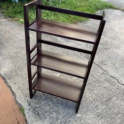 3-tier wooden folding and stackable Shelf For Office, Living Room, Or Playroom