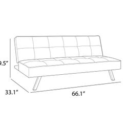 Carmel 3-Position Convertible Futon In Dark Brown