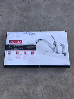 New Delta kitchen faucet with sprayer